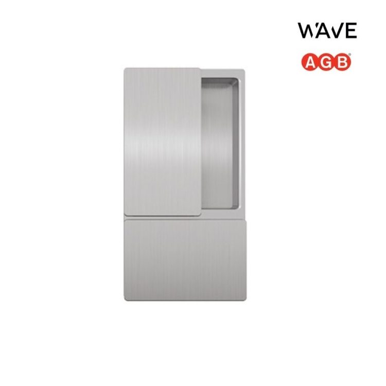 Ручка дверная AGB Wave Blind Swing, матовый хром (для распашных дверей без запирания)