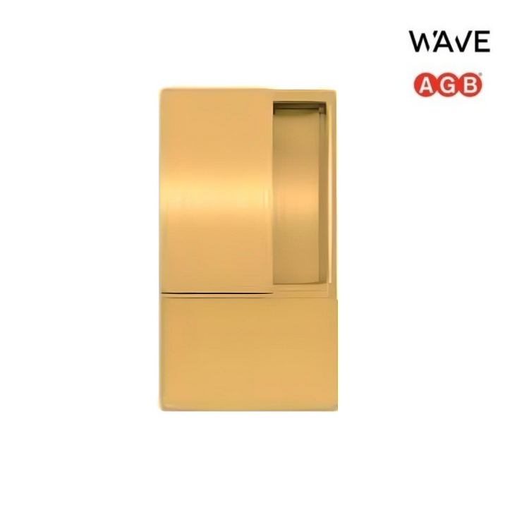 Ручка дверная AGB Wave Blind Swing, матовое золото (для распашных дверей без запирания) В300000058S