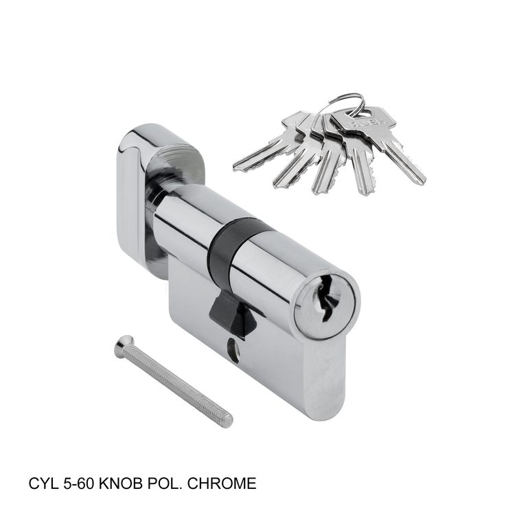 Ключевой цилиндр CYL 5-60 KNOB POL