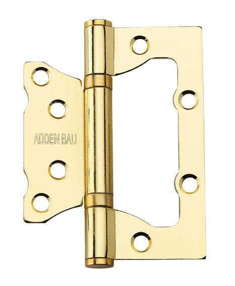 Петля дверная универсальная без врезки с двумя подшипниками ADDEN BAU. 100X75X2.5 BUT POLISH
